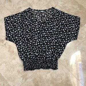 Black & White Polka Dot Sheer Blouse Priced Too Low For A Discount